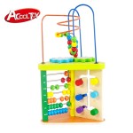 Cub multiactivitati 5 in 1 Activity  Triangle din lemn